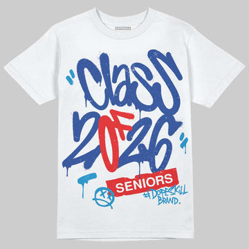 Royal Blue Sneakers DopeSkill T-Shirt Class of 2026 Graphic Streetwear - White
