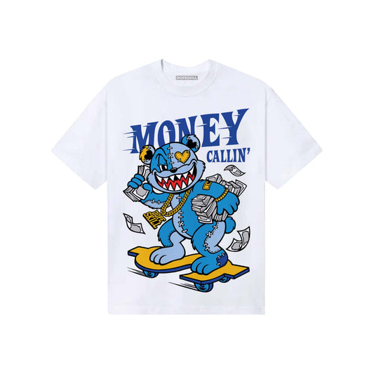 Royal Blue Sneakers DopeSkill T-Shirt Money Callin' Graphic Streetwear - White 
