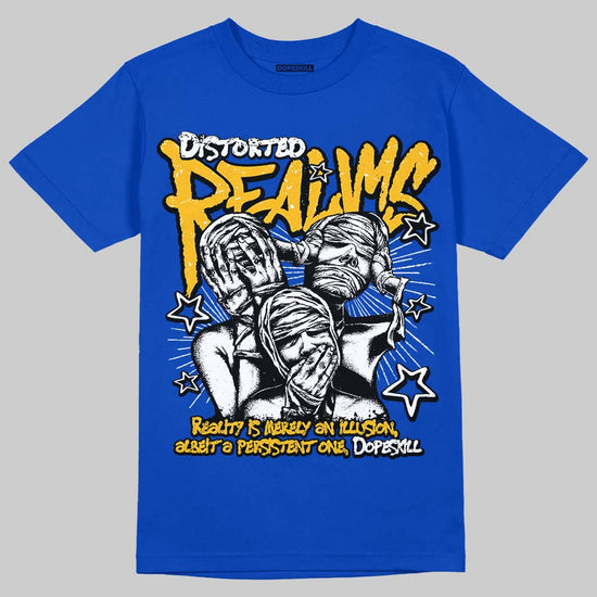 Royal Blue Sneakers DopeSkill T-Shirt Distorted Realms Graphic Streetwear - Royal