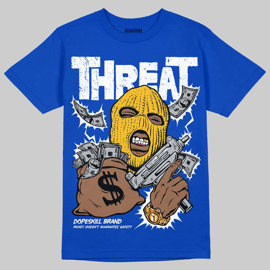 Royal Blue Sneakers DopeSkill T-Shirt Under Threat Graphic Streetwear - Royal