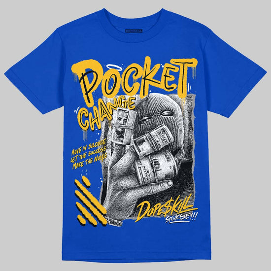 Royal Blue Sneakers DopeSkill T-Shirt Pocket Change Graphic Streetwear - Royal