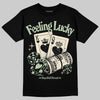 Jordan 4 WMNS “Seafoam” (2025) DopeSkill T-Shirt Feeling Lucky Graphic Streetwear - black