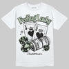 Jordan 4 WMNS “Seafoam” (2025) DopeSkill T-Shirt Feeling Lucky Graphic Streetwear - White