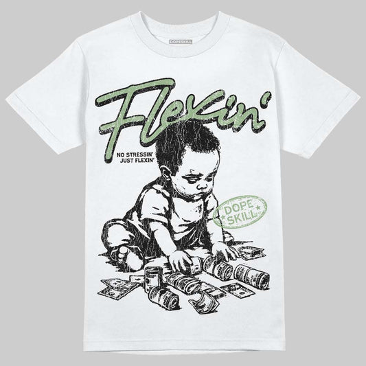 Jordan 4 Retro “Seafoam” DopeSkill T-Shirt Flexin' Graphic Streetwear - White