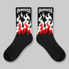 Black and White Collection DopeSkill Sublimated Socks FIRE Graphic