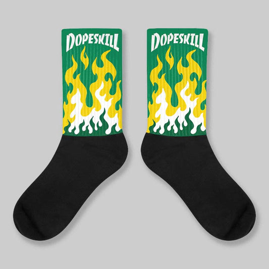 Green Collection DopeSkill Sublimated Socks FIRE Graphic