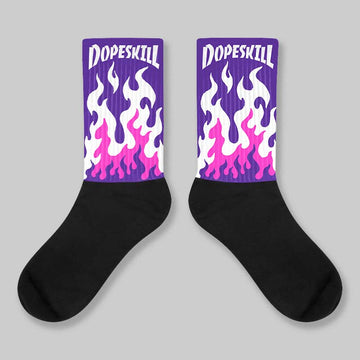 PURPLE Collection DopeSkill Sublimated Socks FIRE Graphic