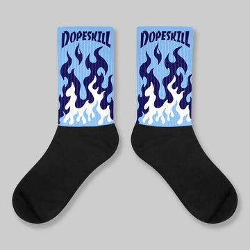 University Blue Collection DopeSkill Sublimated Socks FIRE Graphic