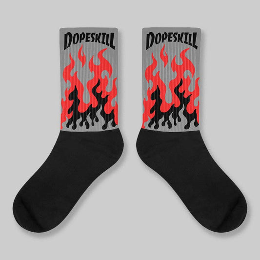 Grey Collection DopeSkill Sublimated Socks FIRE Graphic