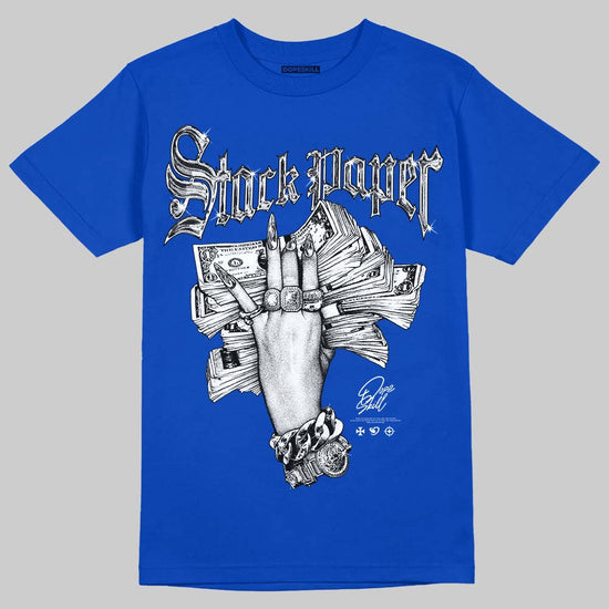 Jordan 3 "True Blue" DopeSkill T-Shirt Stack Paper Graphic Streetwear - Royal