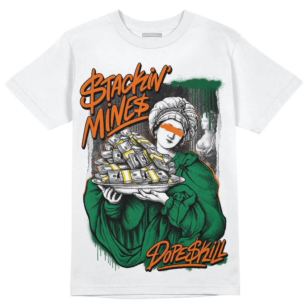 Green Sneakers DopeSkill T-Shirt Stackin Mines Graphic Streetwear - White