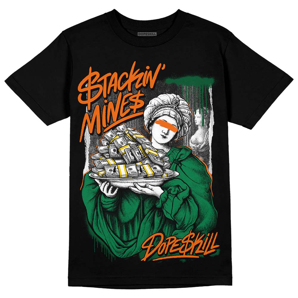 Green Sneakers DopeSkill T-Shirt Stackin Mines Graphic Streetwear - Black