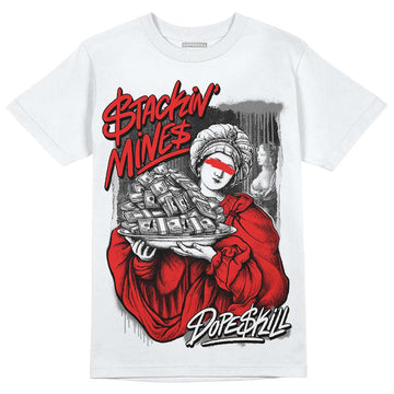 Grey Sneakers DopeSkill T-Shirt Stackin Mines Graphic Streetwear - White