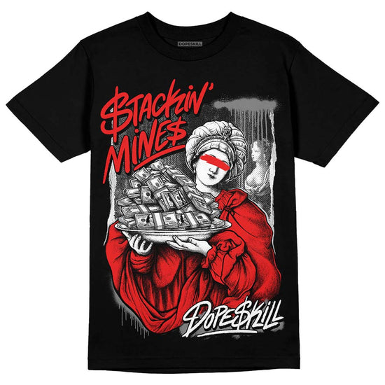 Grey Sneakers DopeSkill T-Shirt Stackin Mines Graphic Streetwear - Black