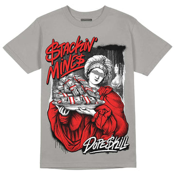 Grey Sneakers DopeSkill Grey T-Shirt Stackin Mines Graphic Streetwear