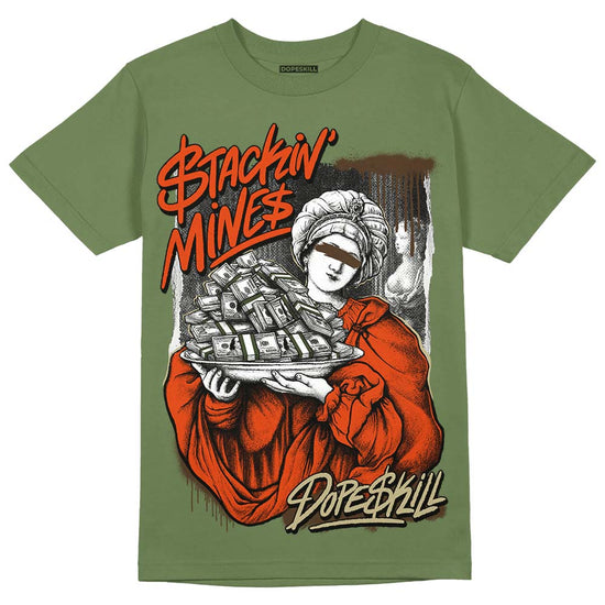 Olive Sneakers DopeSkill Olive T-Shirt Stackin Mines Graphic Streetwear