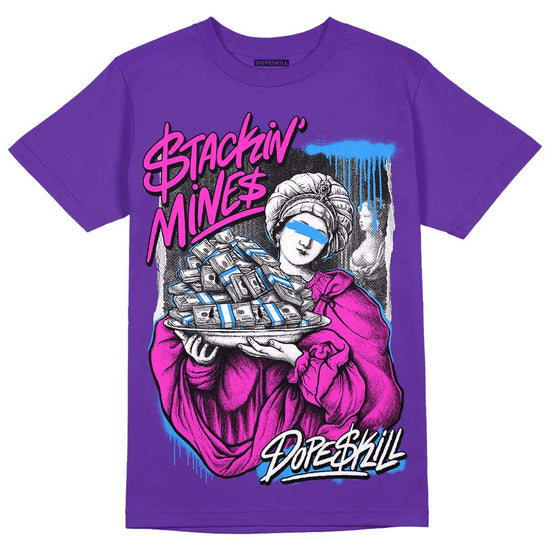 PURPLE Sneakers DopeSkill Purple T-Shirt Stackin Mines Graphic Streetwear