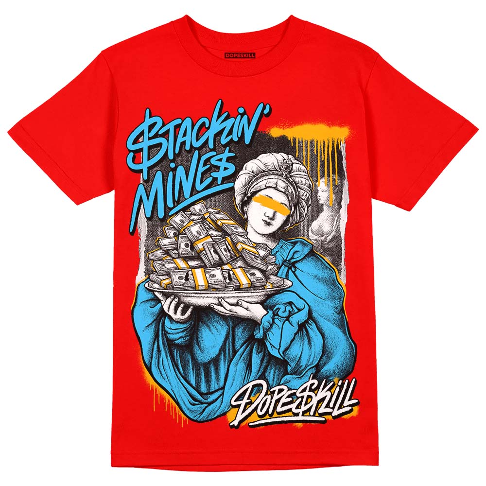 Red Sneakers DopeSkill Red T-Shirt Stackin Mines Graphic Streetwear