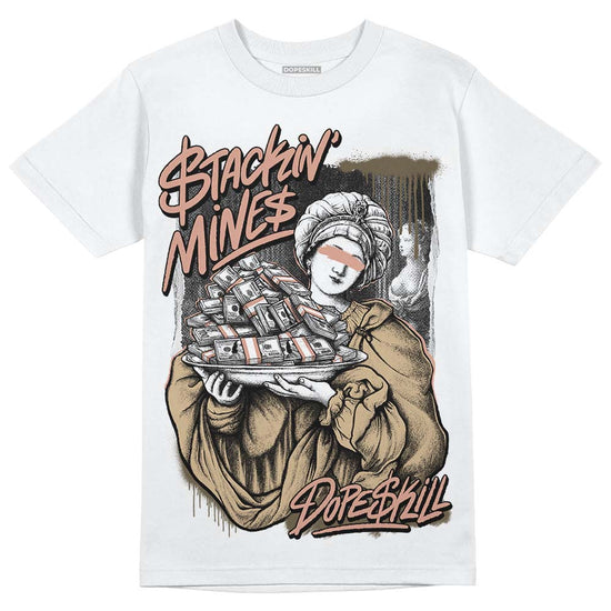 TAN Sneakers DopeSkill T-Shirt Stackin Mines Graphic Streetwear - White