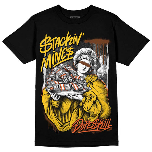 Yellow Sneakers DopeSkill T-Shirt Stackin Mines Graphic Streetwear - Black