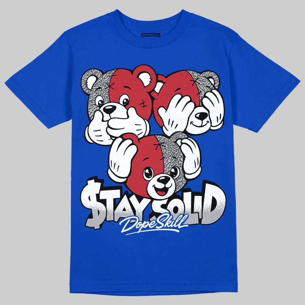 Jordan 3 True Blue DopeSkill T-Shirt Stay Solid Graphic Streetwear - Royal