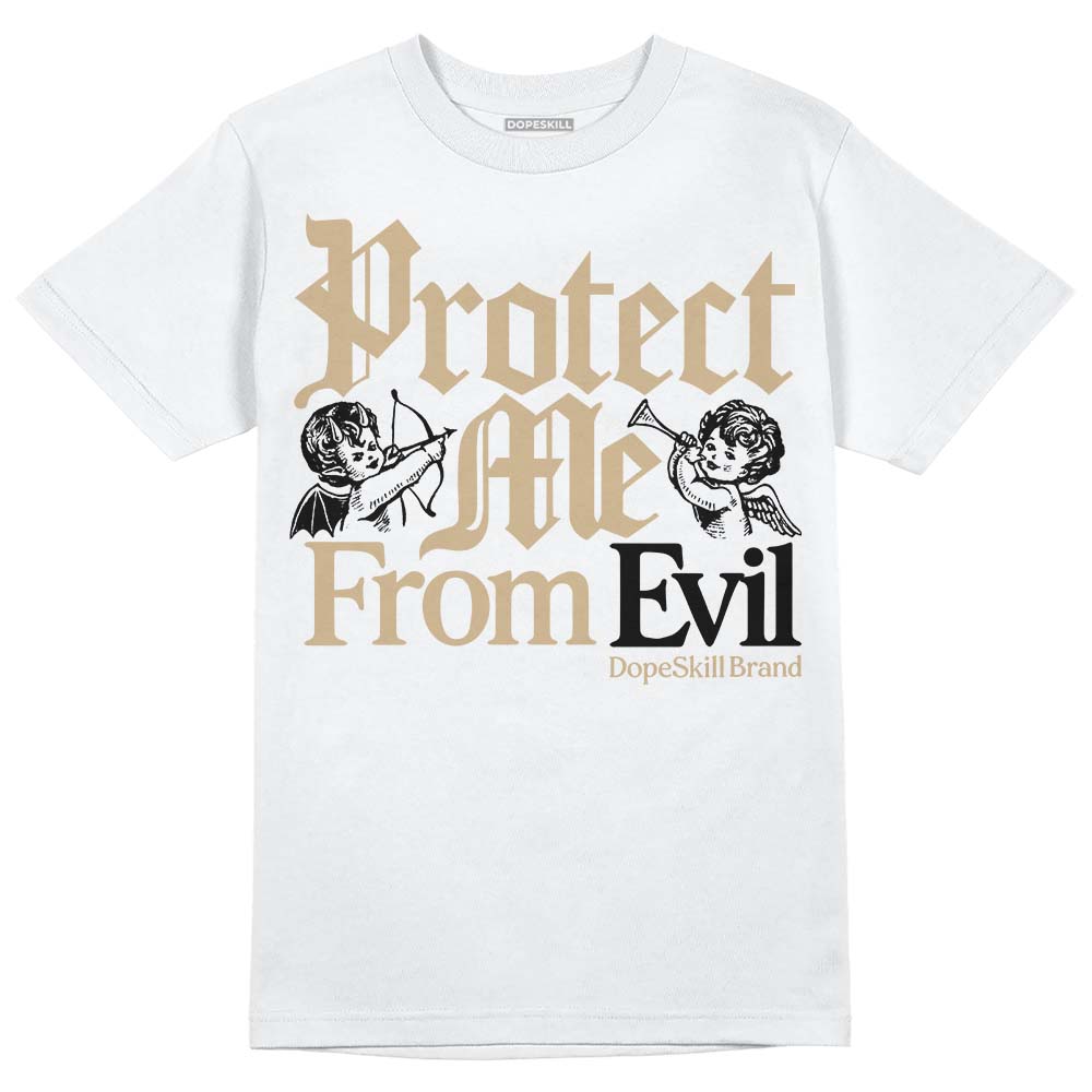 TAN Sneakers DopeSkill T-Shirt Protect Me From Evil Graphic Streetwear - White 