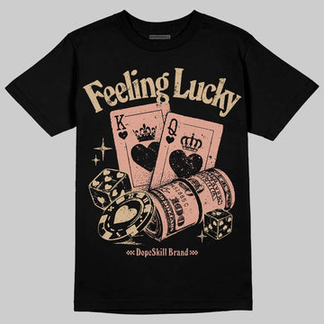 TAN Sneakers DopeSkill T-Shirt Feeling Lucky Graphic Streetwear - Black