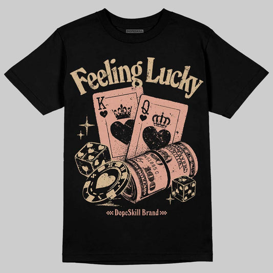 TAN Sneakers DopeSkill T-Shirt Feeling Lucky Graphic Streetwear - Black