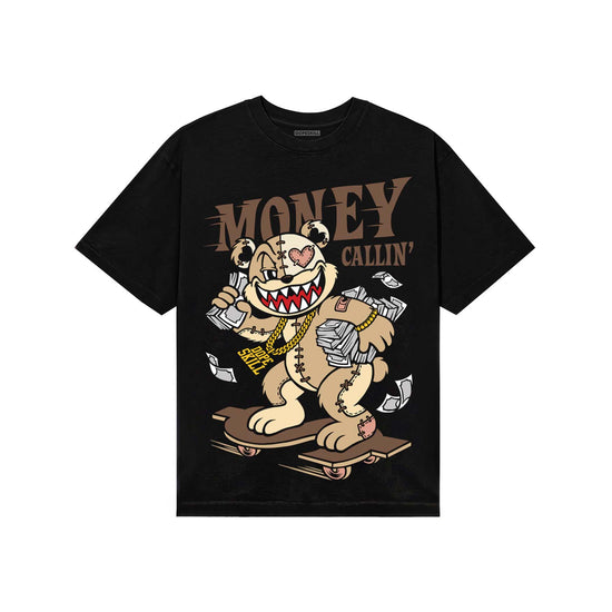 TAN Sneakers DopeSkill T-Shirt Money Callin' Graphic Streetwear - Black