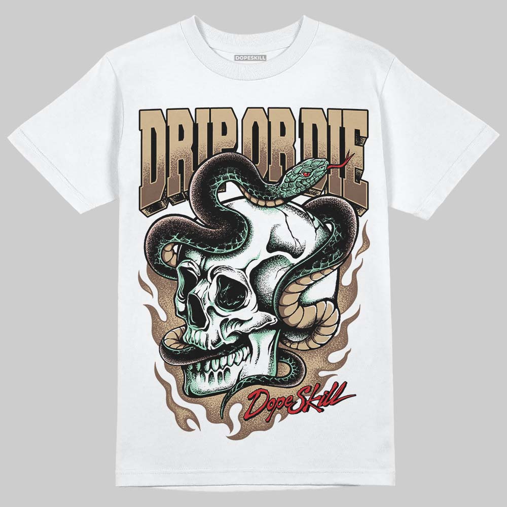 TAN Sneakers DopeSkill T-Shirt Drip or Die Graphic Streetwear - White 