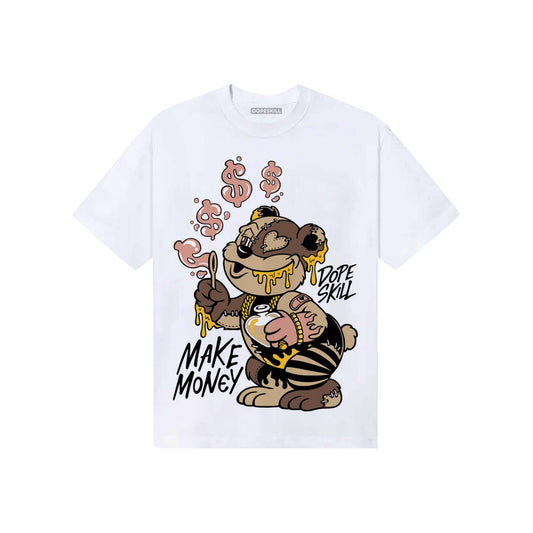 TAN Sneakers DopeSkill T-Shirt Make Money Graphic Streetwear - White 