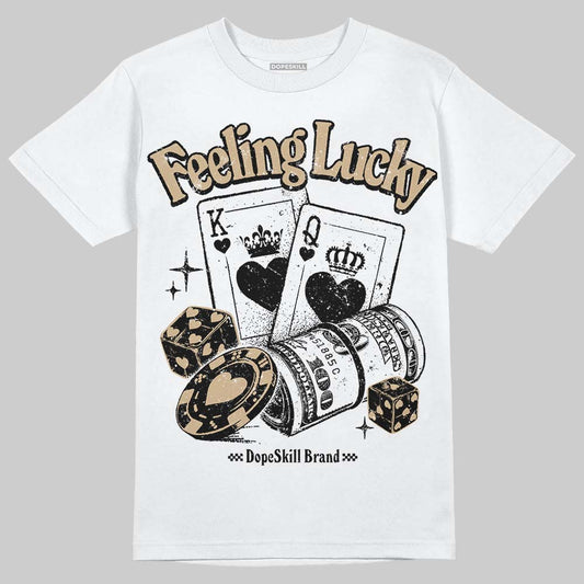 TAN Sneakers DopeSkill T-Shirt Feeling Lucky Graphic Streetwear - White