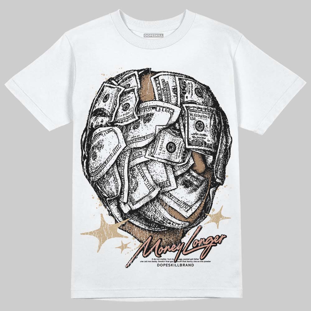 TAN Sneakers DopeSkill T-Shirt Money Longer Graphic Streetwear - White
