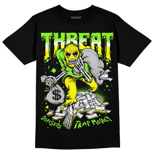 Neon Green Sneakers DopeSkill T-Shirt Threat Graphic Streetwear - Black