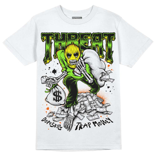 Neon Green Sneakers DopeSkill T-Shirt Threat Graphic Streetwear - White