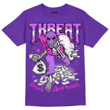 PURPLE Sneakers DopeSkill Purple T-Shirt Threat Graphic Streetwear