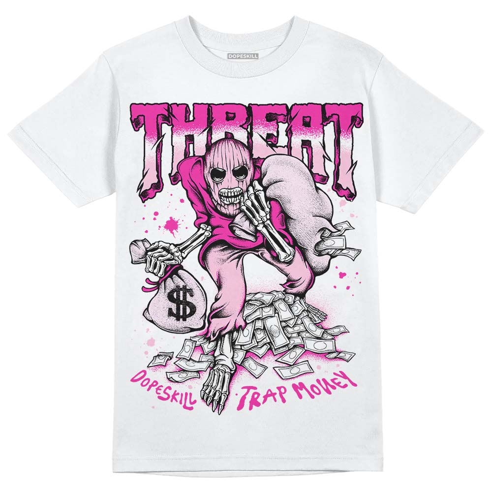 Pink Sneakers DopeSkill T-Shirt Threat Graphic Streetwear - White