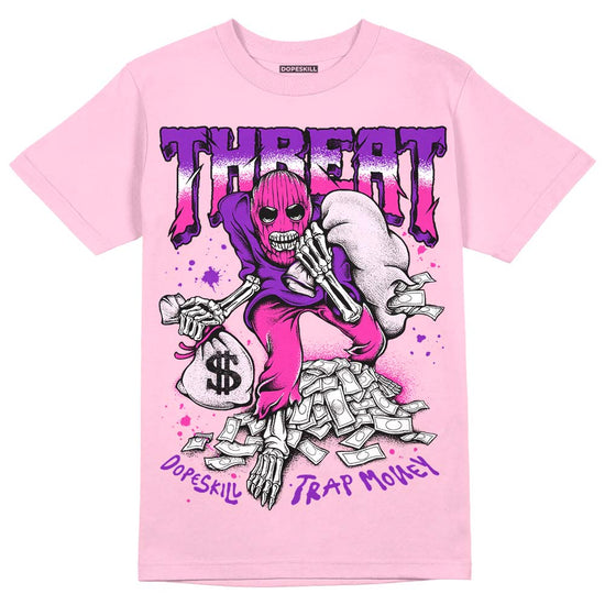 Pink Sneakers DopeSkill Pink T-Shirt Threat Graphic Streetwear