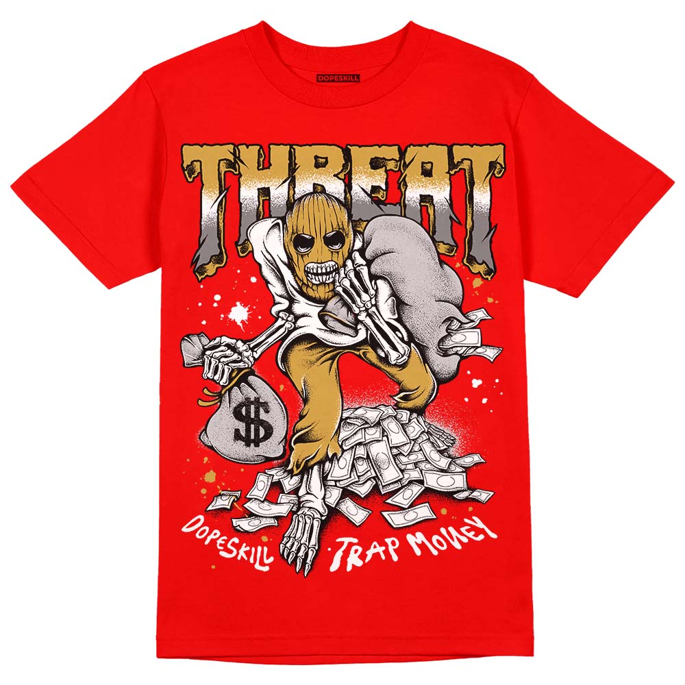 Red Sneakers DopeSkill Red T-Shirt Threat Graphic Streetwear