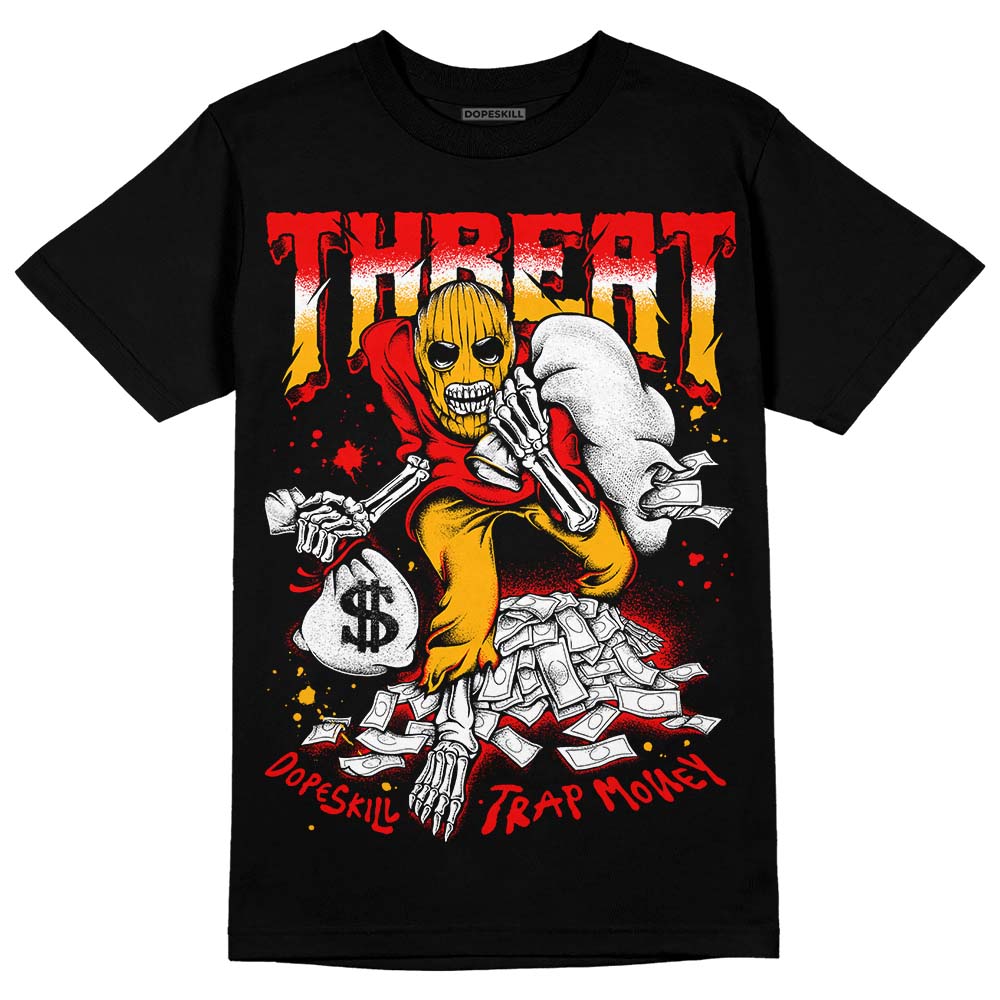 Red Sneakers DopeSkill T-Shirt Threat Graphic Streetwear - Black