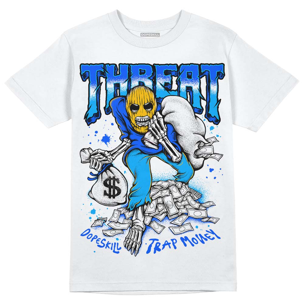 Royal Blue Sneakers DopeSkill T-Shirt Threat Graphic Streetwear - White