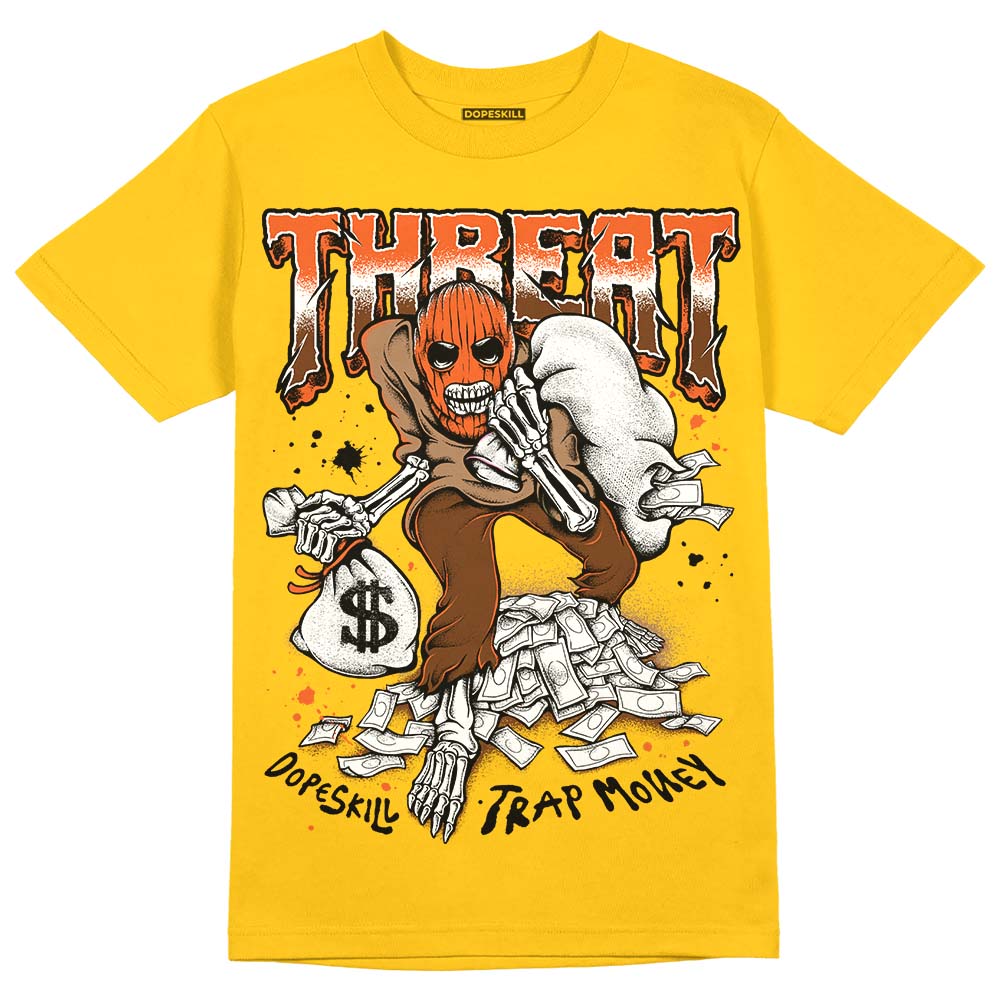 Yellow Sneakers DopeSkill Gold T-Shirt Threat Graphic Streetwear 