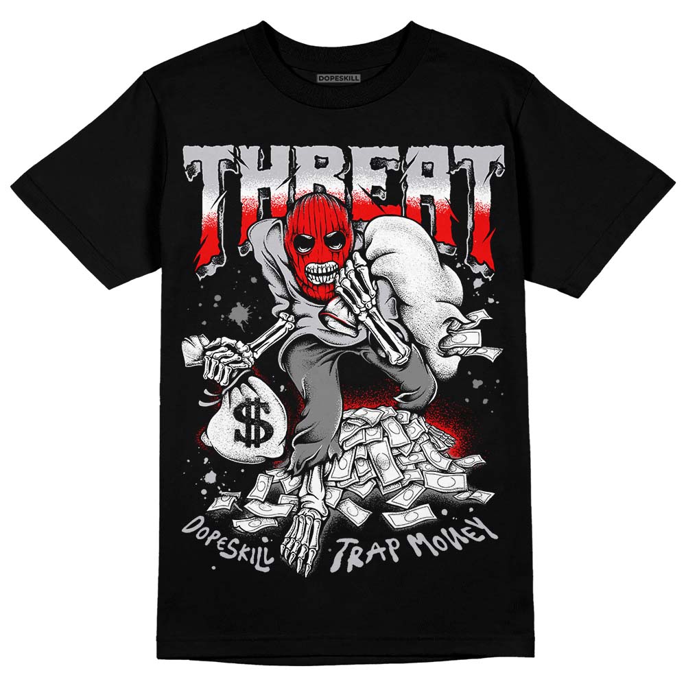 Grey Sneakers DopeSkill T-Shirt Threat Graphic Streetwear - Black