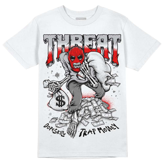 Grey Sneakers DopeSkill T-Shirt Threat Graphic Streetwear - White