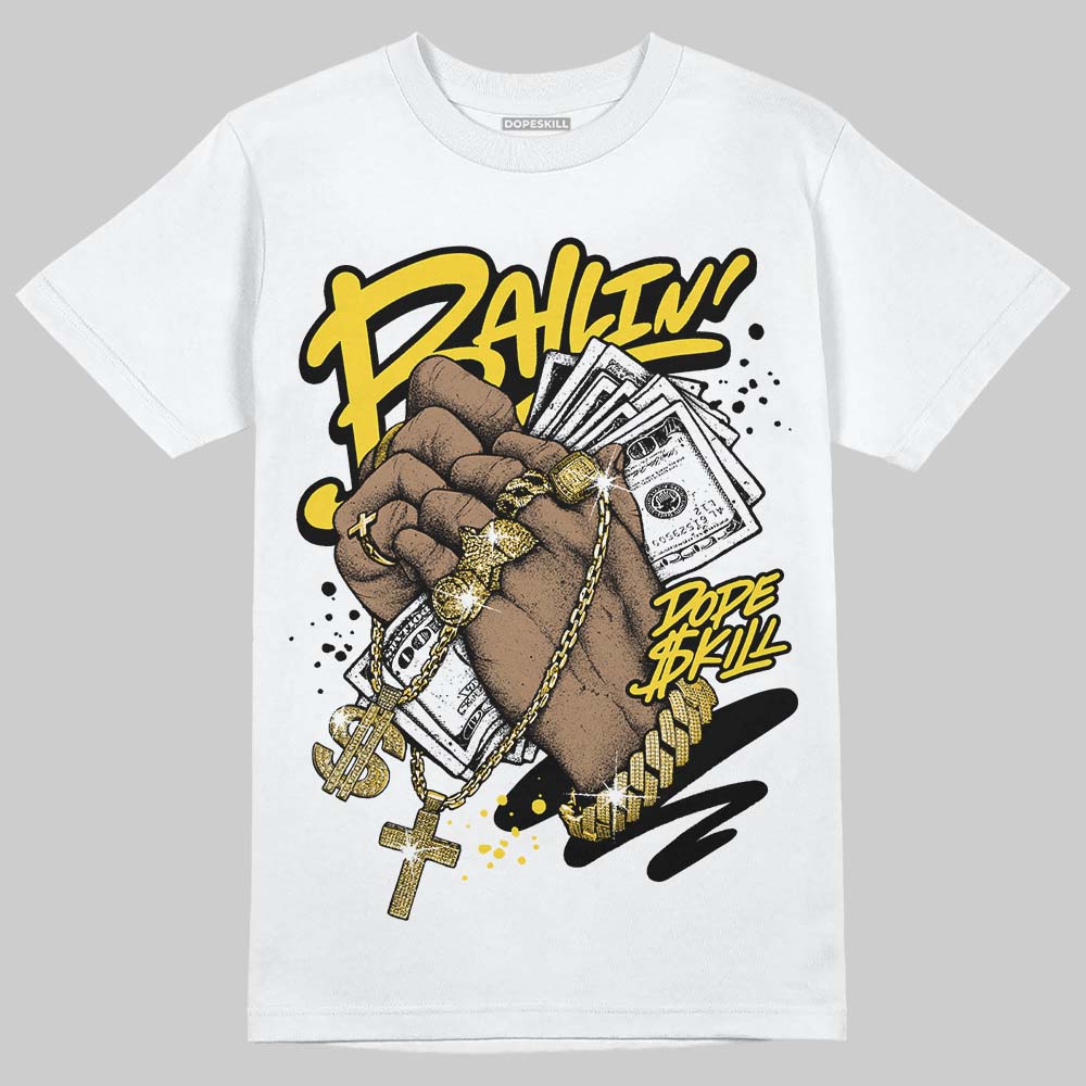 Jordan 4 Thunder DopeSkill T-Shirt Always Ballin' Graphic Streetwear - White