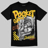Jordan 4 Thunder DopeSkill T-Shirt Pocket Change Graphic Streetwear - Black