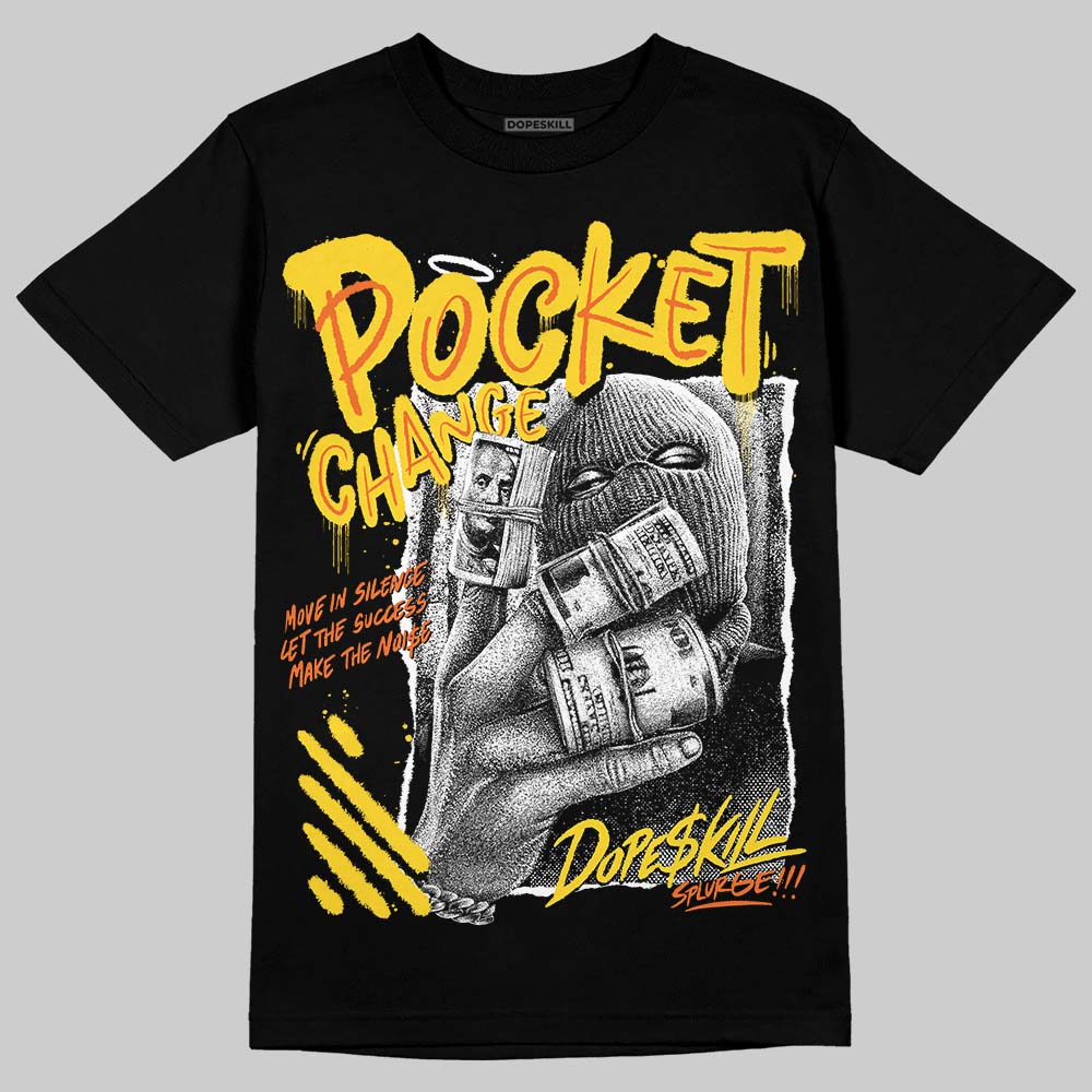 Jordan 4 Thunder DopeSkill T-Shirt Pocket Change Graphic Streetwear - Black