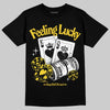 Jordan 4 Thunder DopeSkill T-Shirt Feeling Lucky Graphic Streetwear - Black
