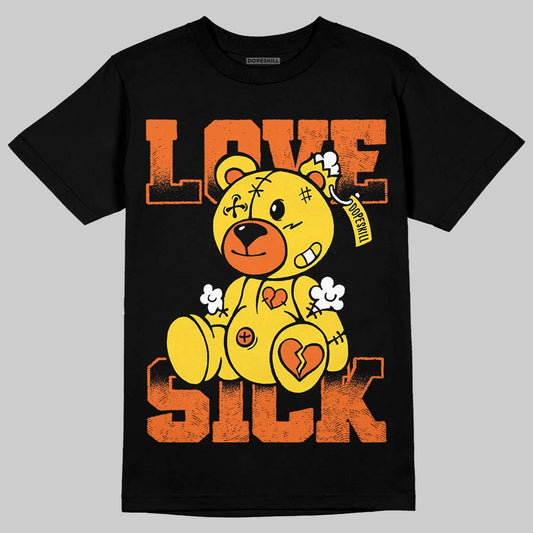 Jordan 4 Thunder DopeSkill T-Shirt Love Sick Graphic Streetwear - Black