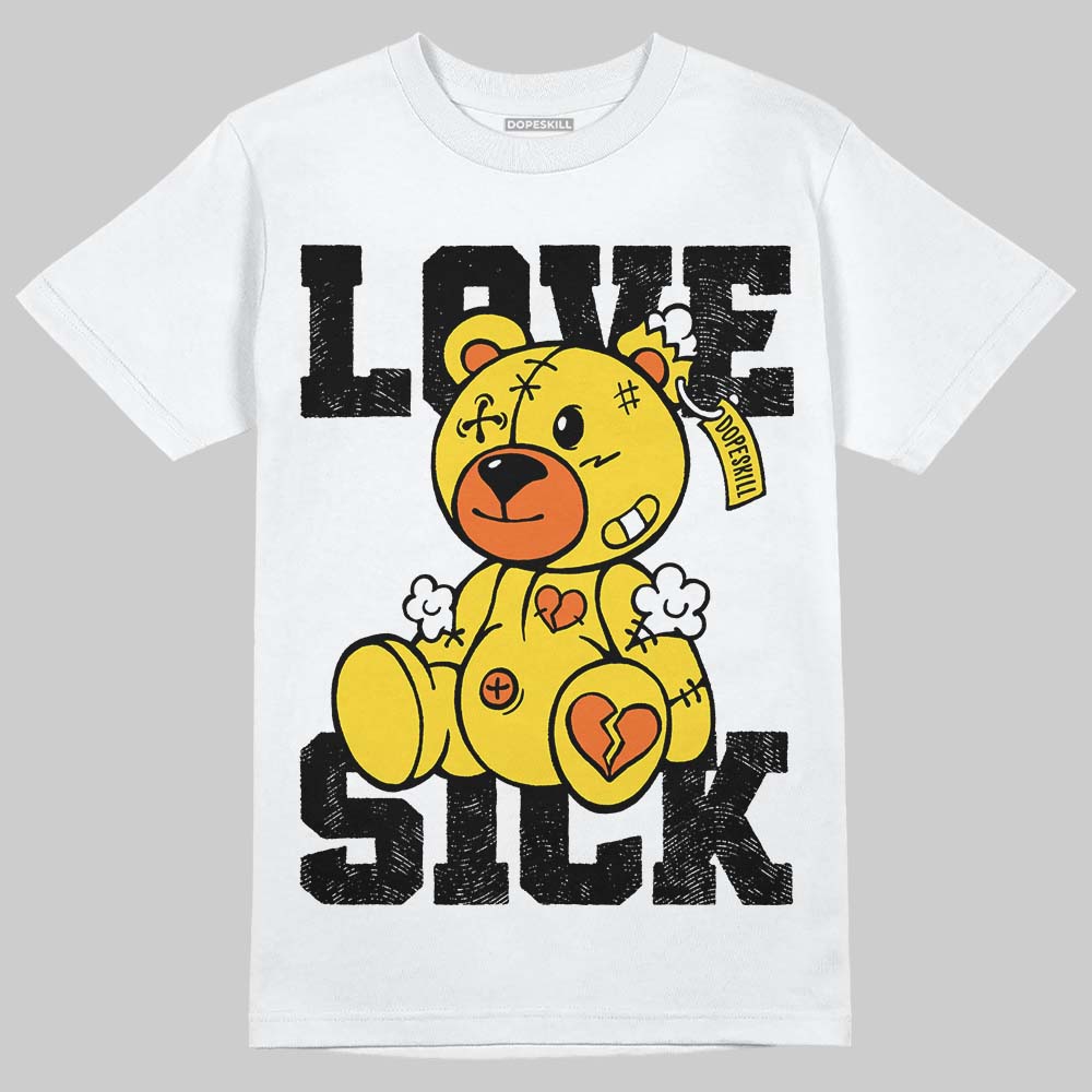 Jordan 4 Thunder DopeSkill T-Shirt Love Sick Graphic Streetwear - White 
